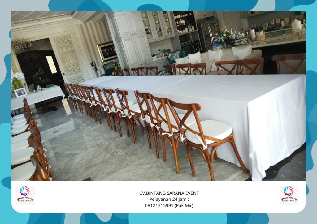 Sewa Kursi Cross Back Sewa meja Dan sewa toilet Portable Jakarta