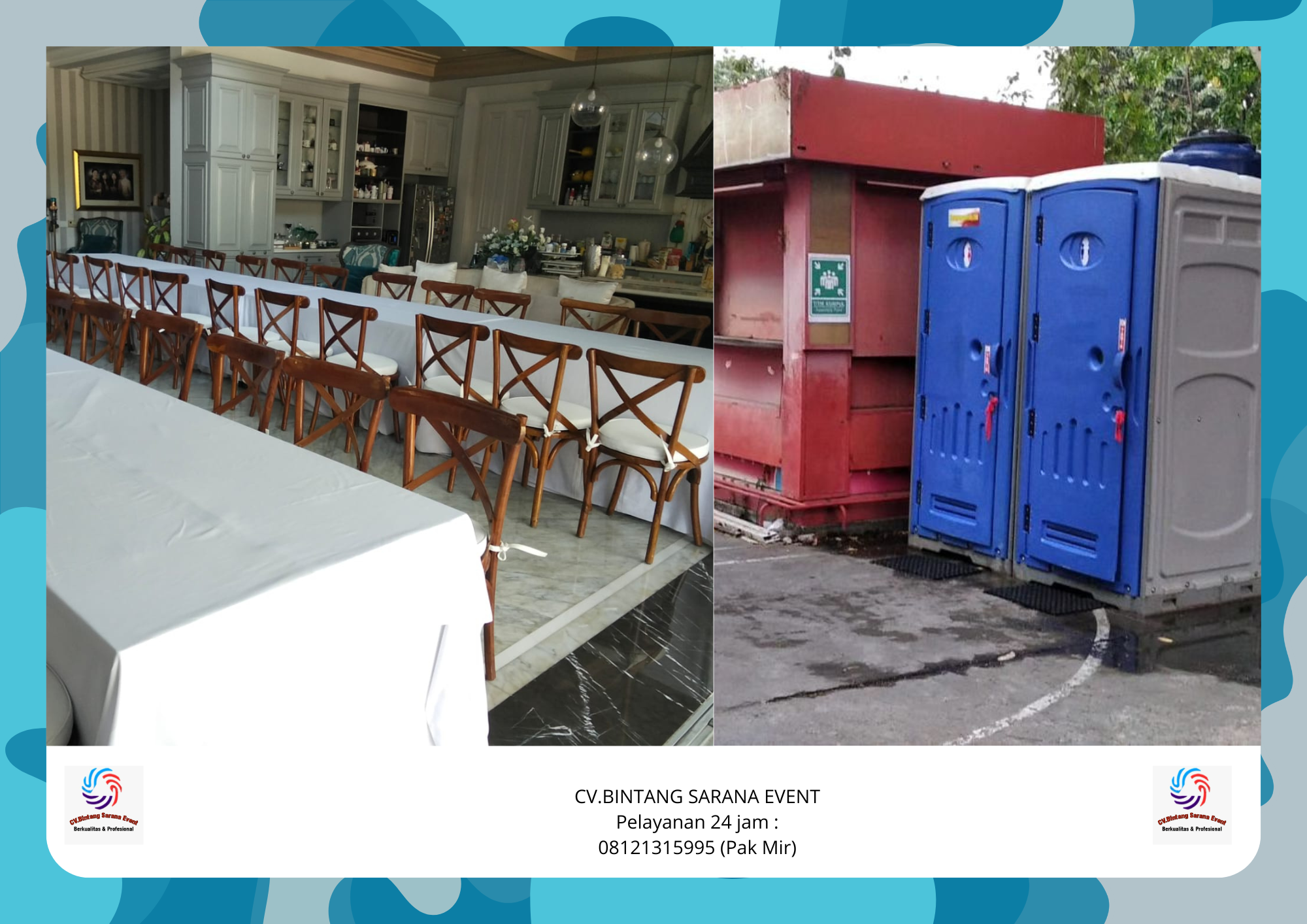 Sewa Kursi Cross Back Sewa meja Dan sewa toilet Portable Jakarta