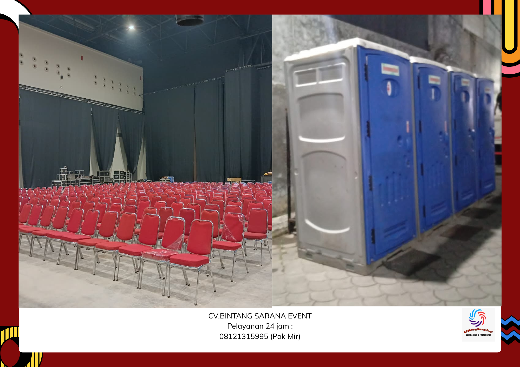 Sewa Kursi Event Stainless Dan Sewa Toilet Portable Tangerang