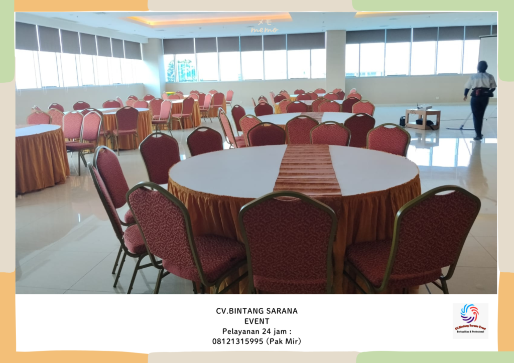 Sewa Round table D180cm Dan Sewa Toilet Portable Bogor