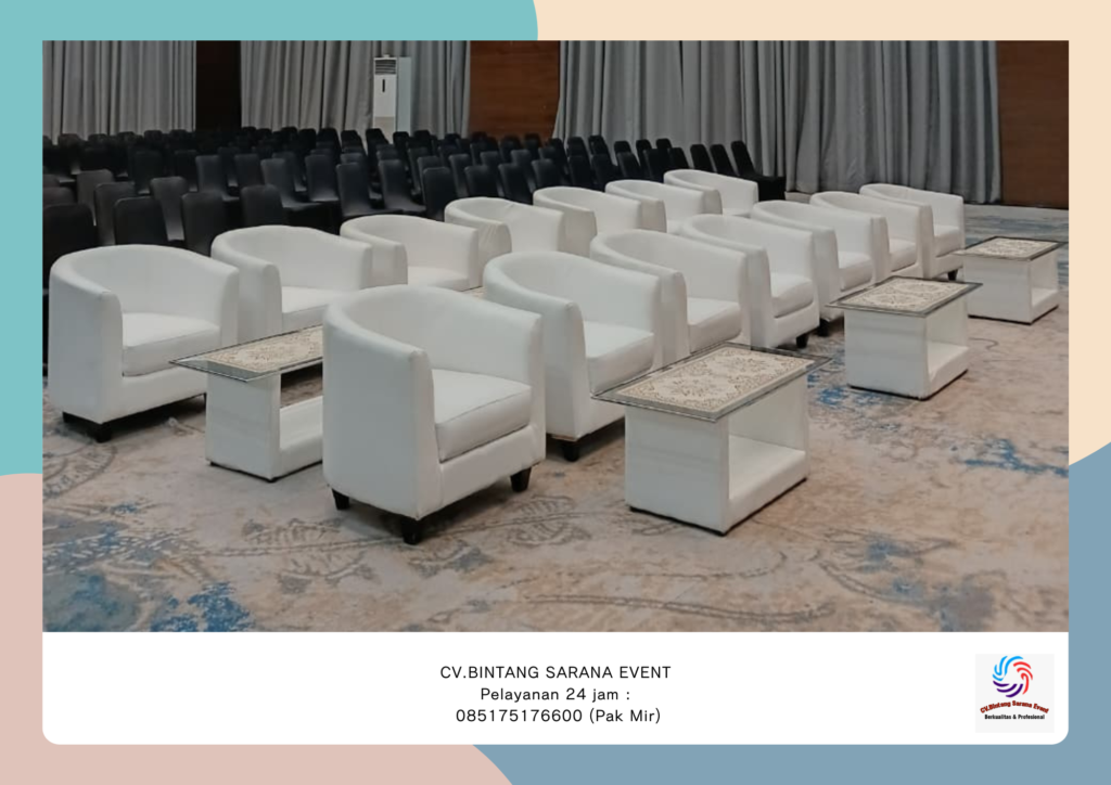 Sewa Sofa Oval Hitam Dan Sofa Oval Putih bogor
