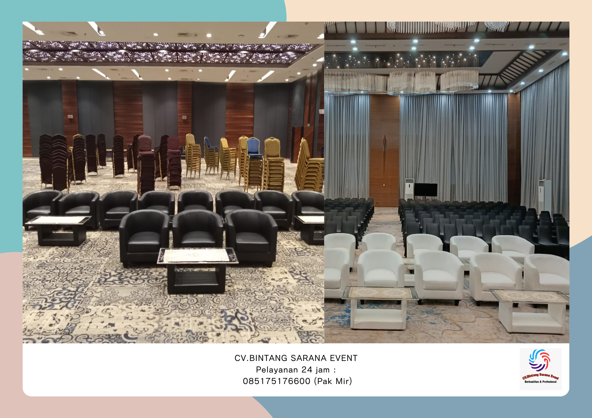 Sewa Sofa Oval Hitam Dan Sofa Oval Putih bogor