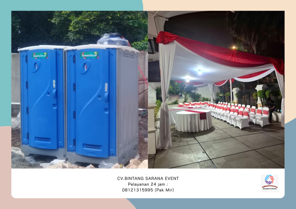 Sewa Toilet Portable Dan Sewa tenda Serut Merah putih lebak Bulus jakarta Selatan