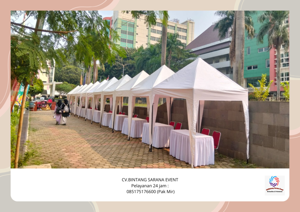 rental Tenda roder tenda bazar Dan tenda sarnafil Putih Cikampek