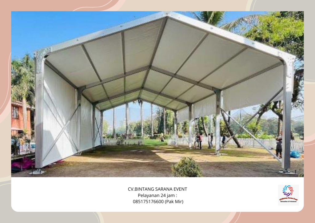 rental Tenda roder tenda bazar Dan tenda sarnafil Putih Cikampek