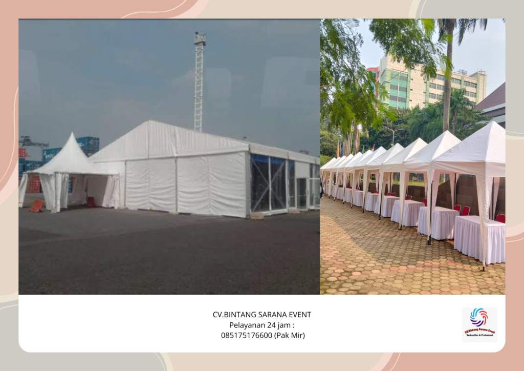 rental Tenda roder tenda bazar Dan tenda sarnafil Putih Cikampek