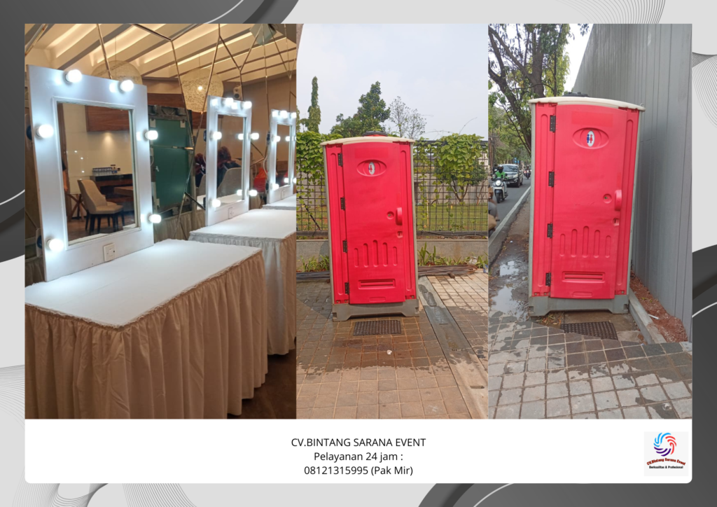 Jasa sewa Meja Rias Dan Toilet portable Area bandung
