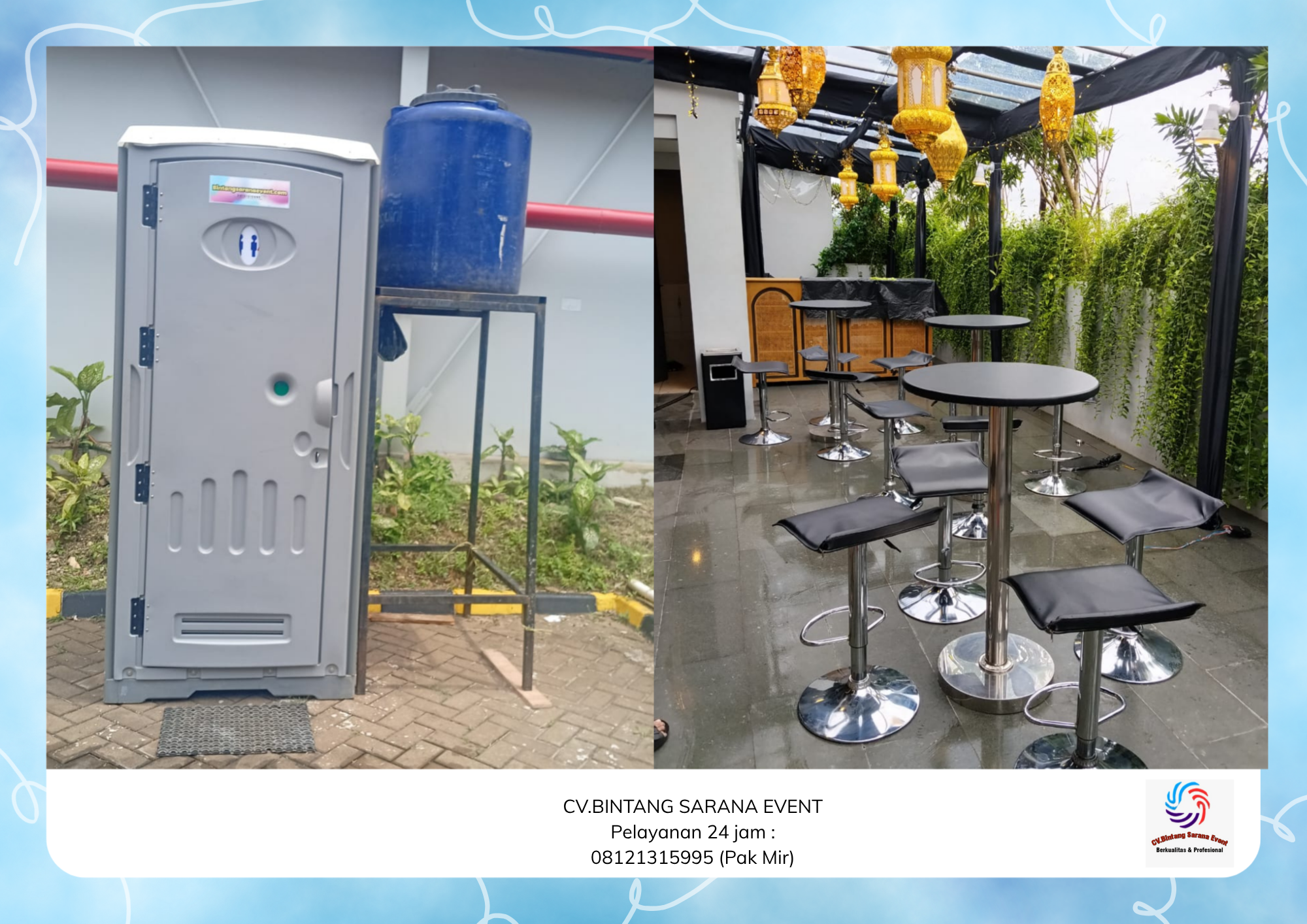 Rental Barstool Dan Toilet Portable Area Bogor