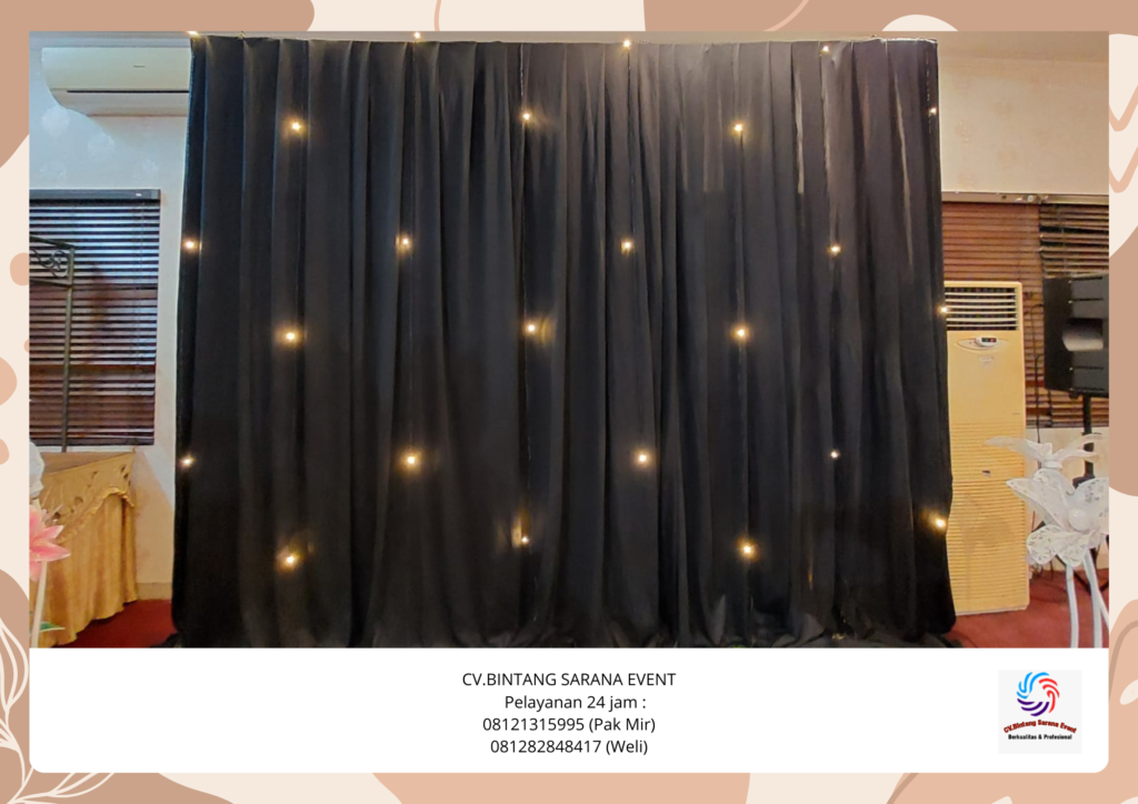 Rental Black curtain star light Dan portable Toilet Area jakarta