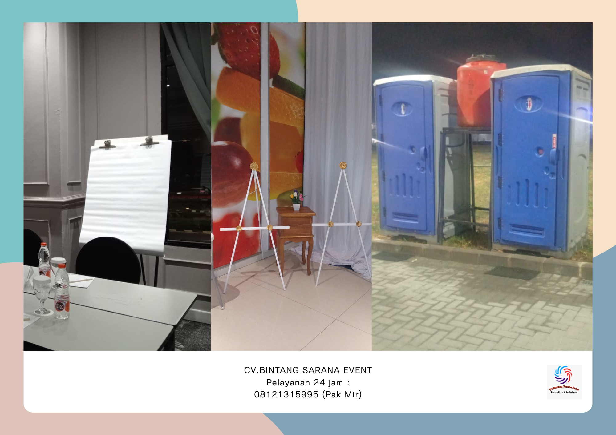 Rental Flip Chart Papper dan Standing Dan Toilet Portable Jakarta