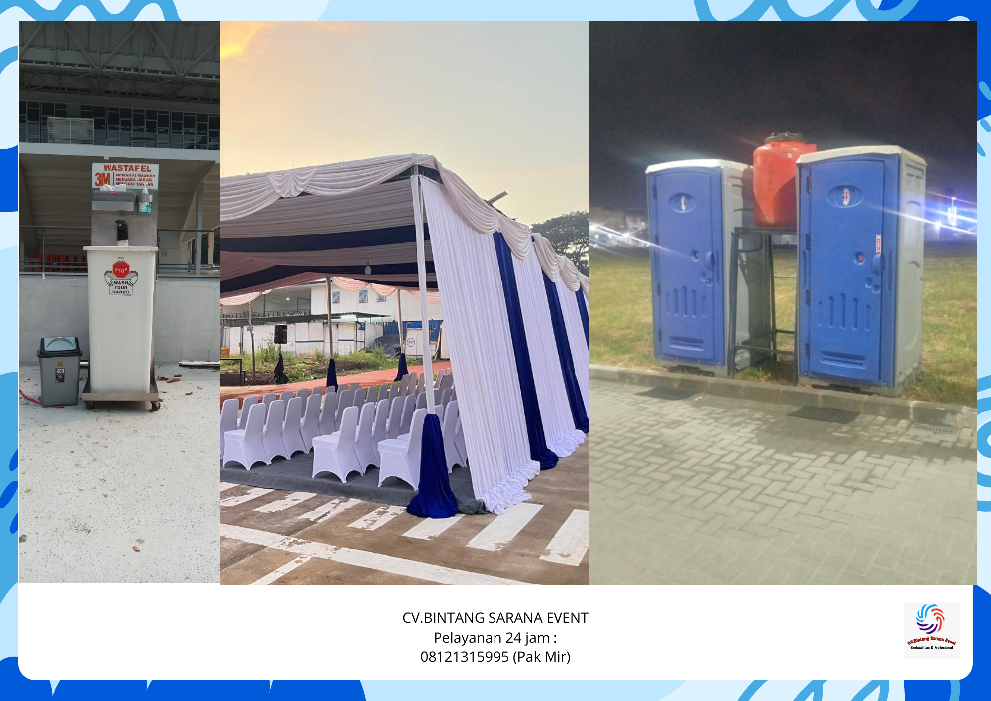 Rental Tenda Plafon Toilet Dan Wastafel Portable Depok