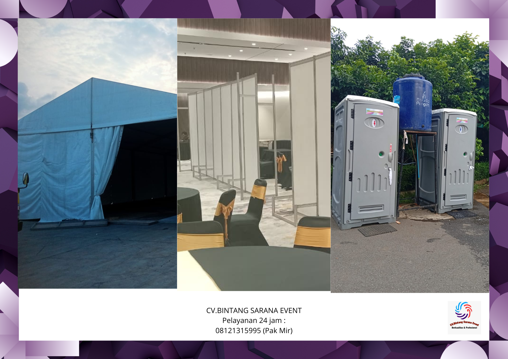 Rental Tenda Roder Dan Toilet Portable Dan Partisi Jakarta