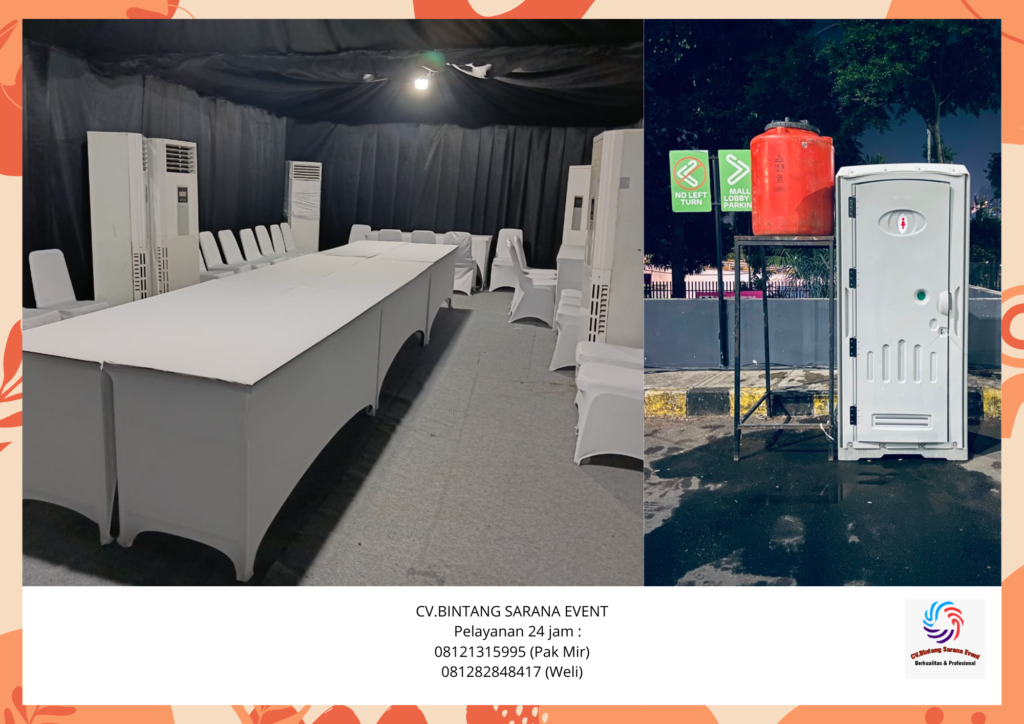 Rental Toilet Portable Meja Ibm Dan Kursi Event Area Bogor