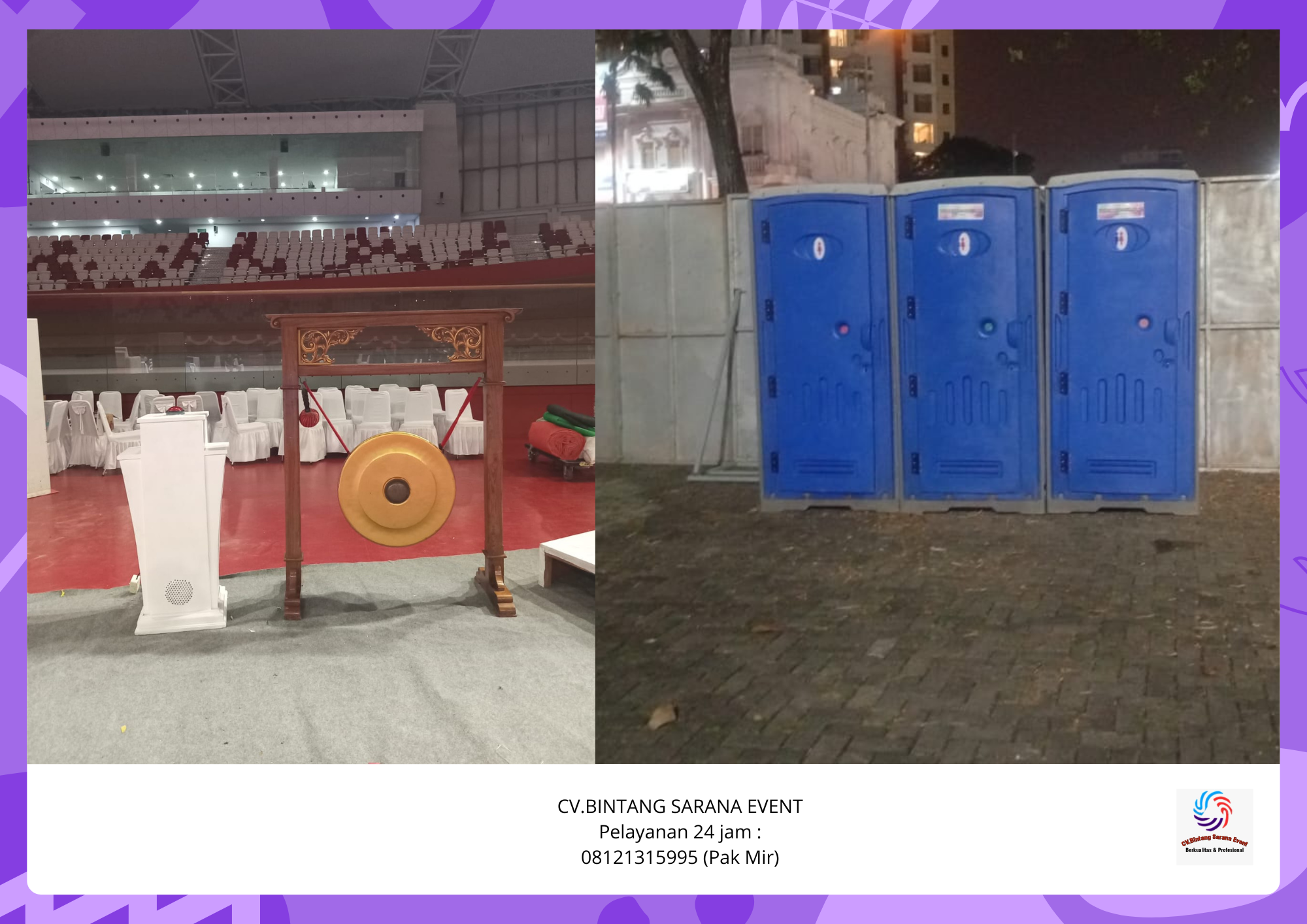 Sewa Gong Peresmian Dan Podium Sirine Dan Toilet Portable Depok