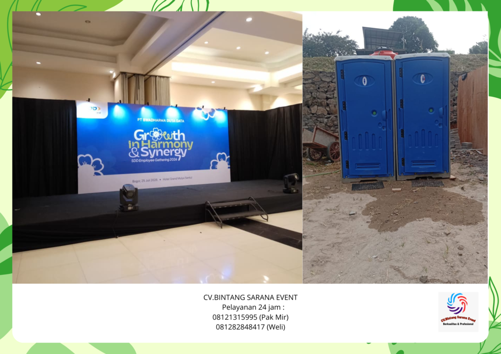 Sewa Panggung Backdrop Dan Toilet Portable Karawang Timur