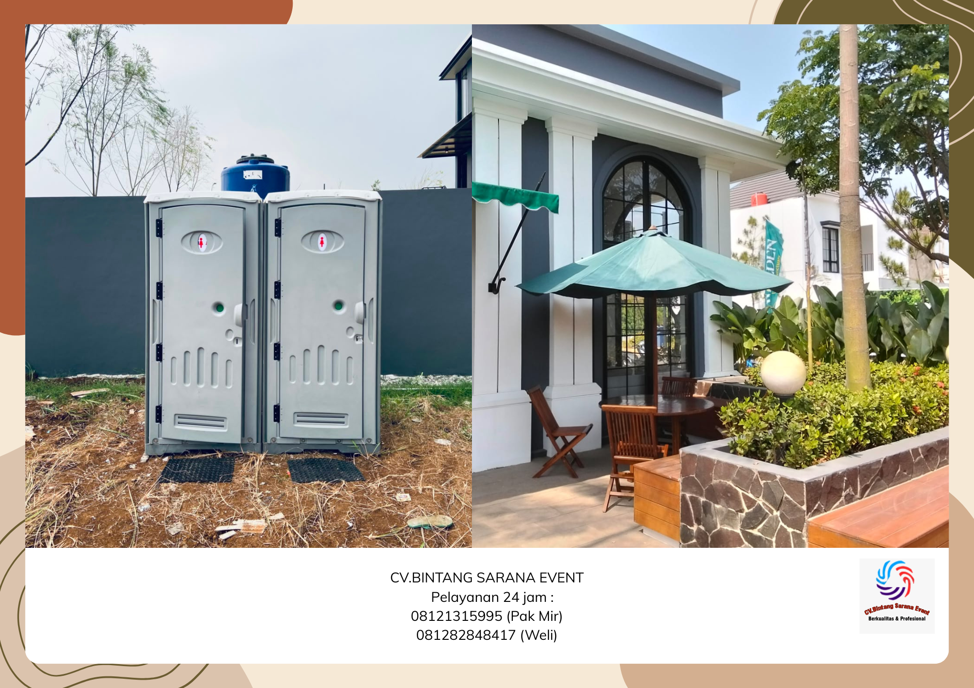 Sewa Tenda parasol Dan Toilet Portable Area Bogor
