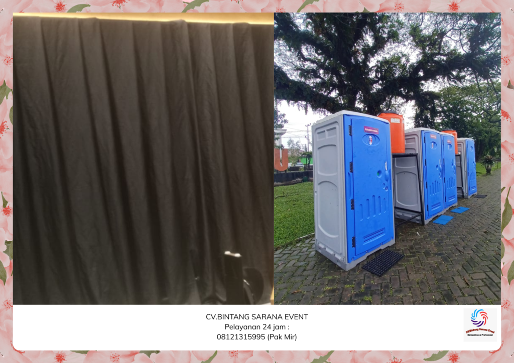 Sewa Tirai Hitam Dan sewa Toilet Portable Purwakarta