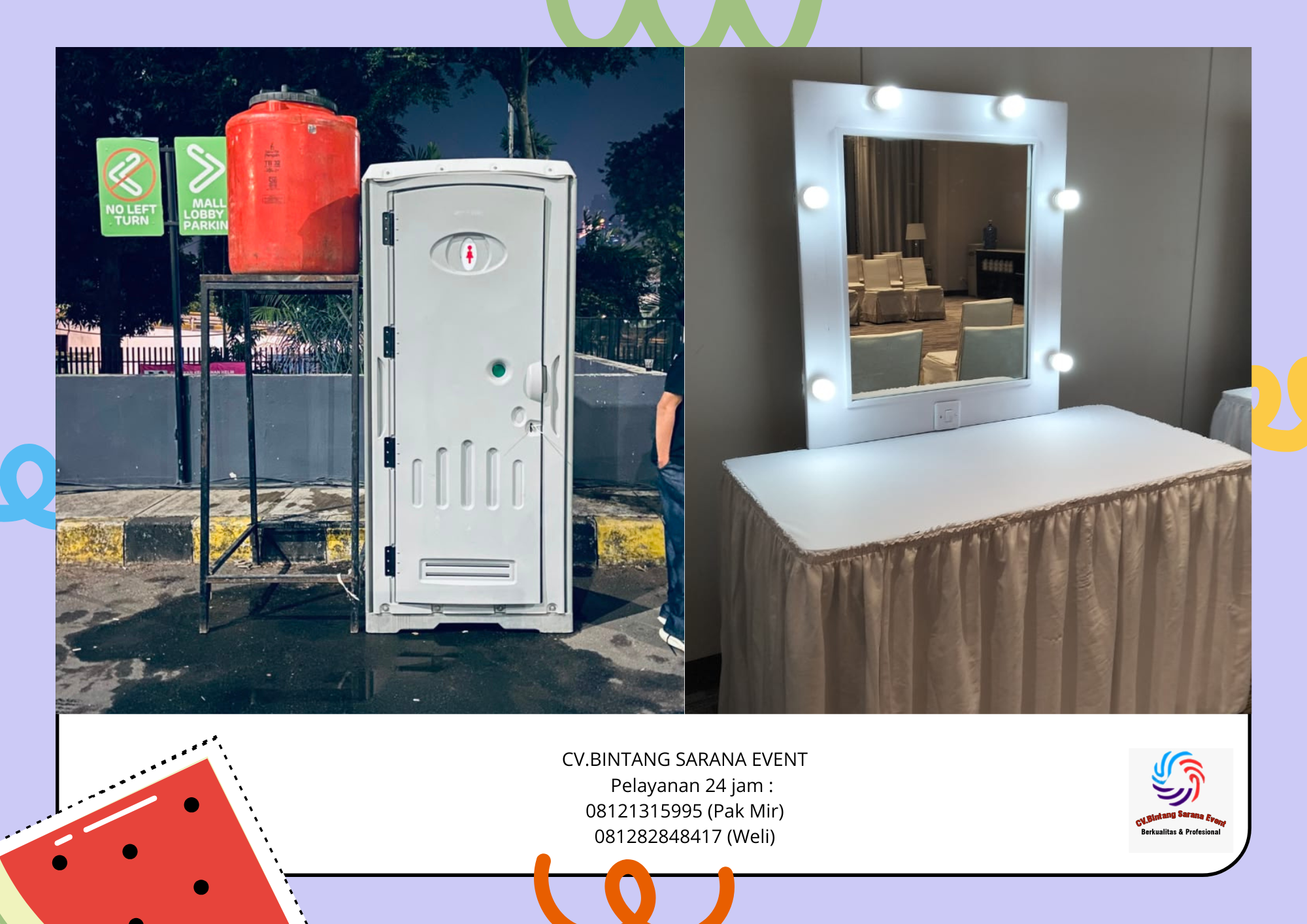 Rental Meja Rias Dan Toilet Portable Area Jakarta Selatan