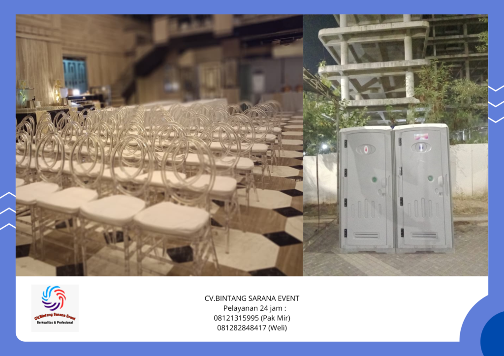 Rental Toilet Portable Dan Kursi Olivia Acrylic Karawang