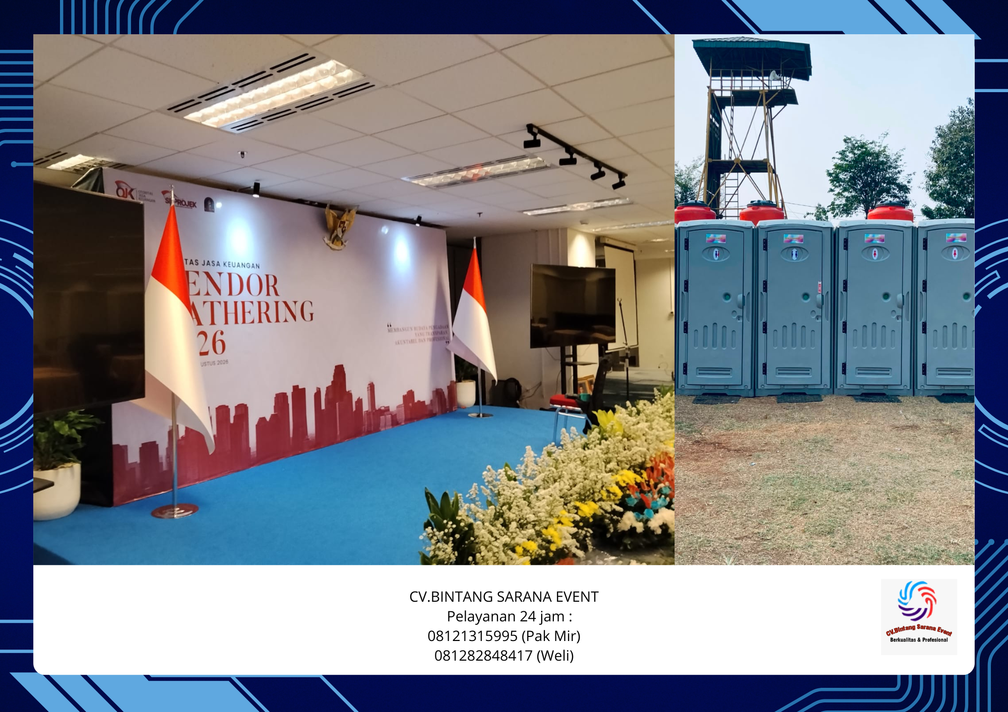 Sewa Panggung Toilet Portable Dan Mini garden Area Jakarta