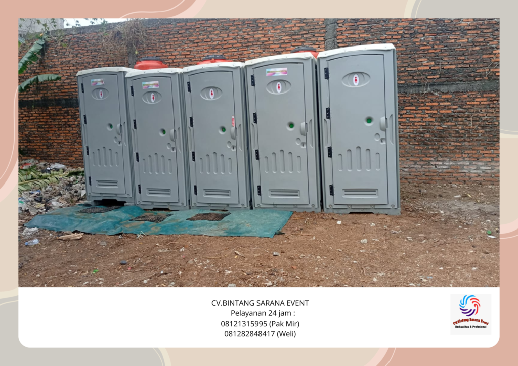 Sewa Tiang Bendera Stainless toilet Portable Dan Tiang Antrian Tangerang Selatan