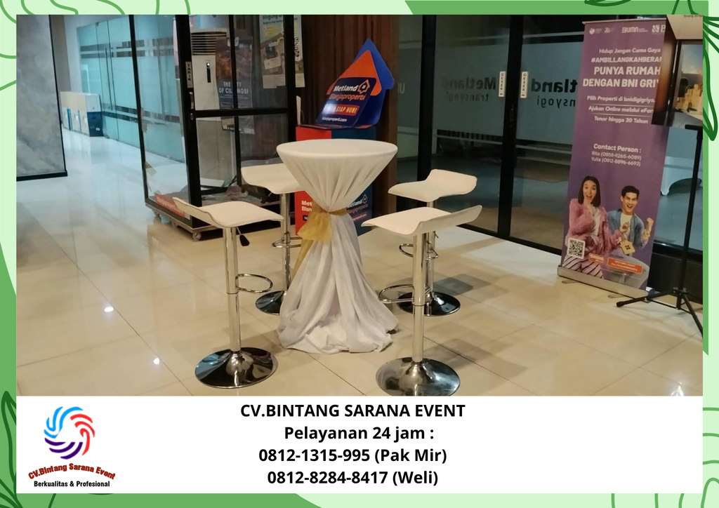 Sewa Barstool Putih Dan Toilet Portable Tangerang Selatan 08121315995