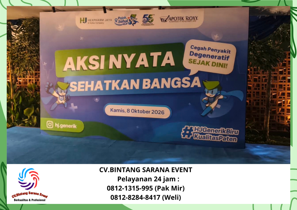 Sewa Backdrop Flxy Dan podium sirine Royal jakarta
