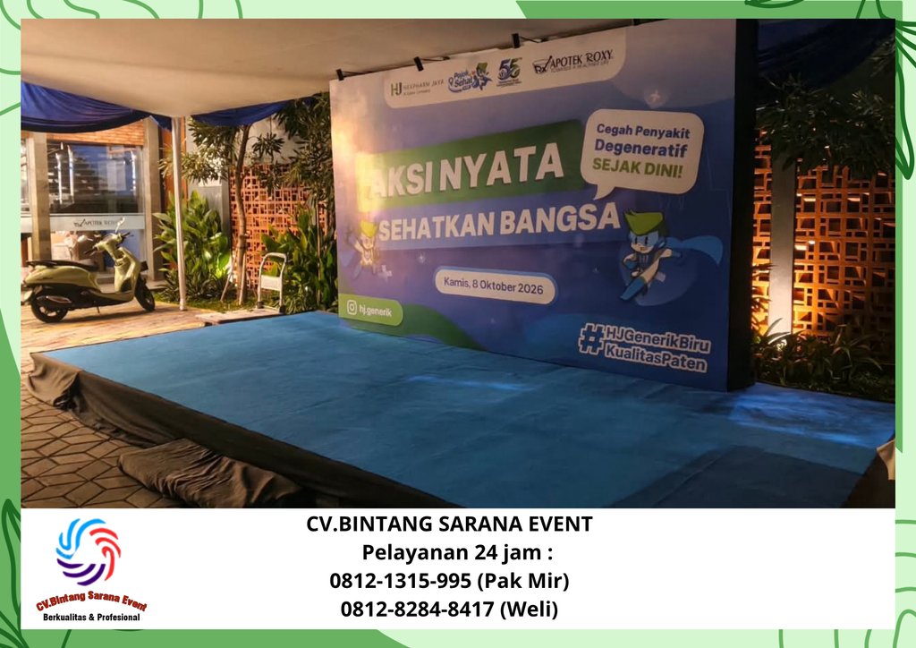 Sewa Backdrop Flxy Dan podium sirine Royal jakarta