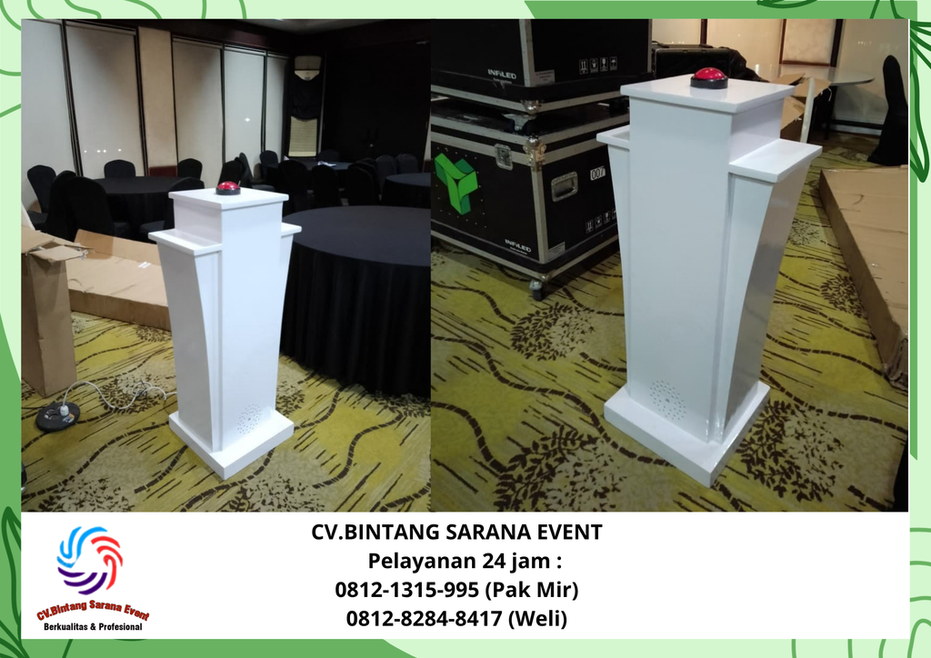 Sewa Backdrop Flxy Dan podium sirine Royal jakarta