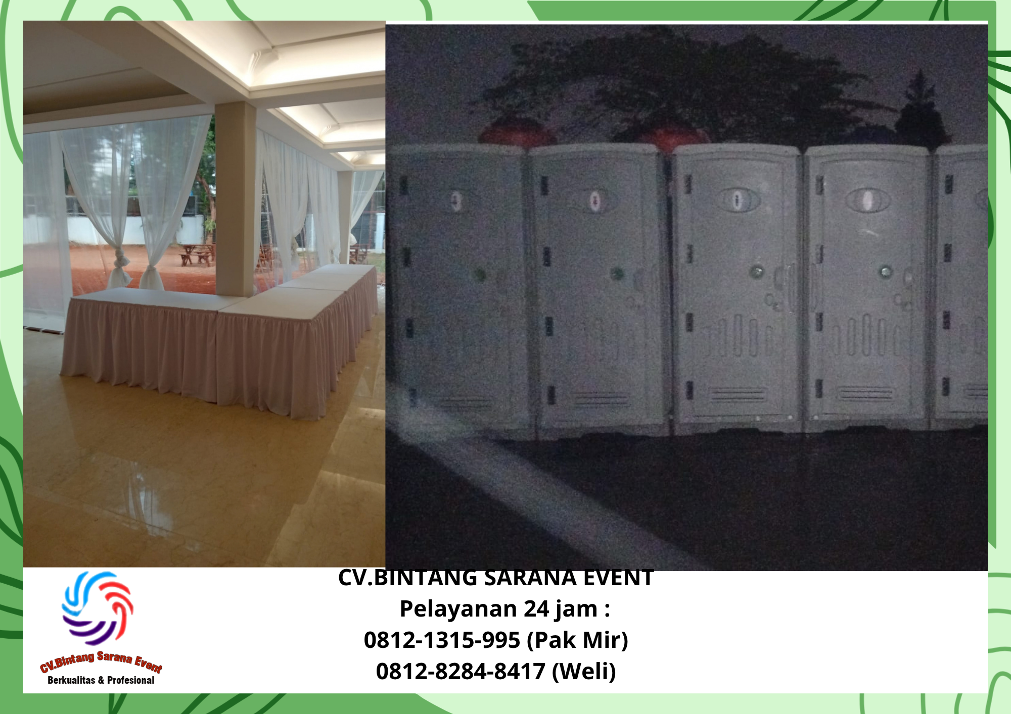 Sewa Meja IBM HPL Dan Toilet Portable Purwakarta 0812-1315-995