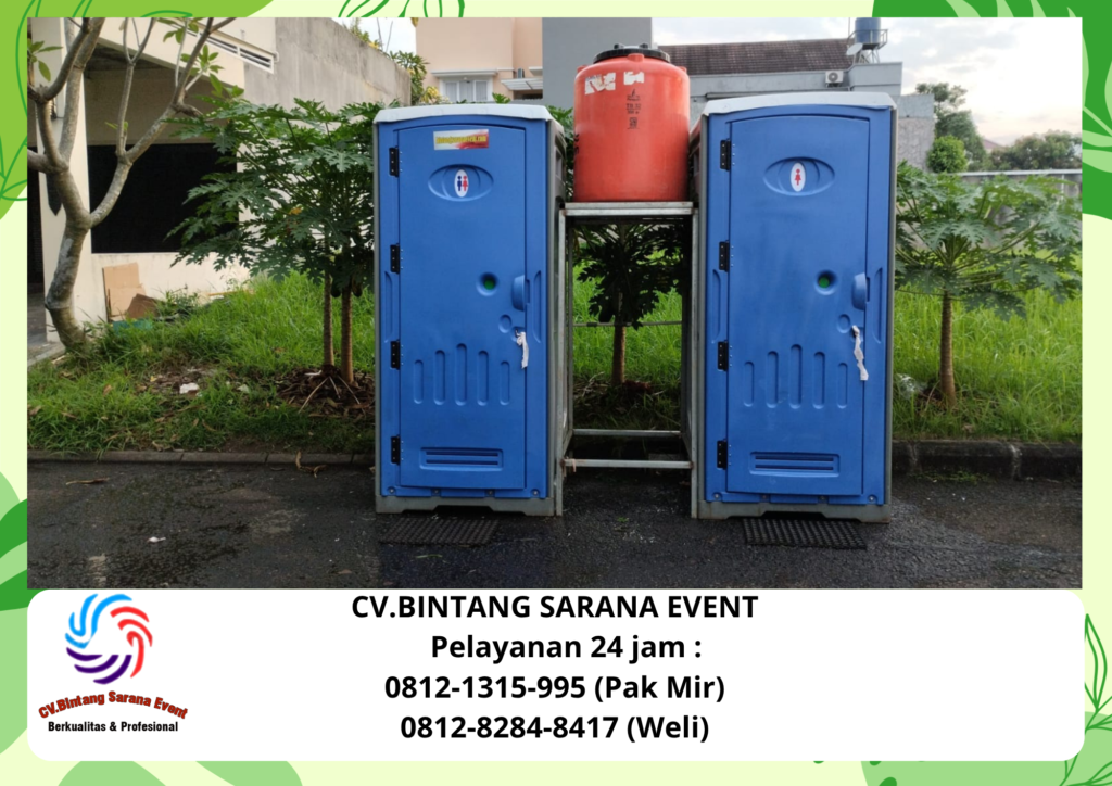 Rental toilet Portable dan Tiang Pembatas VIP putih Jakarta 08121315995