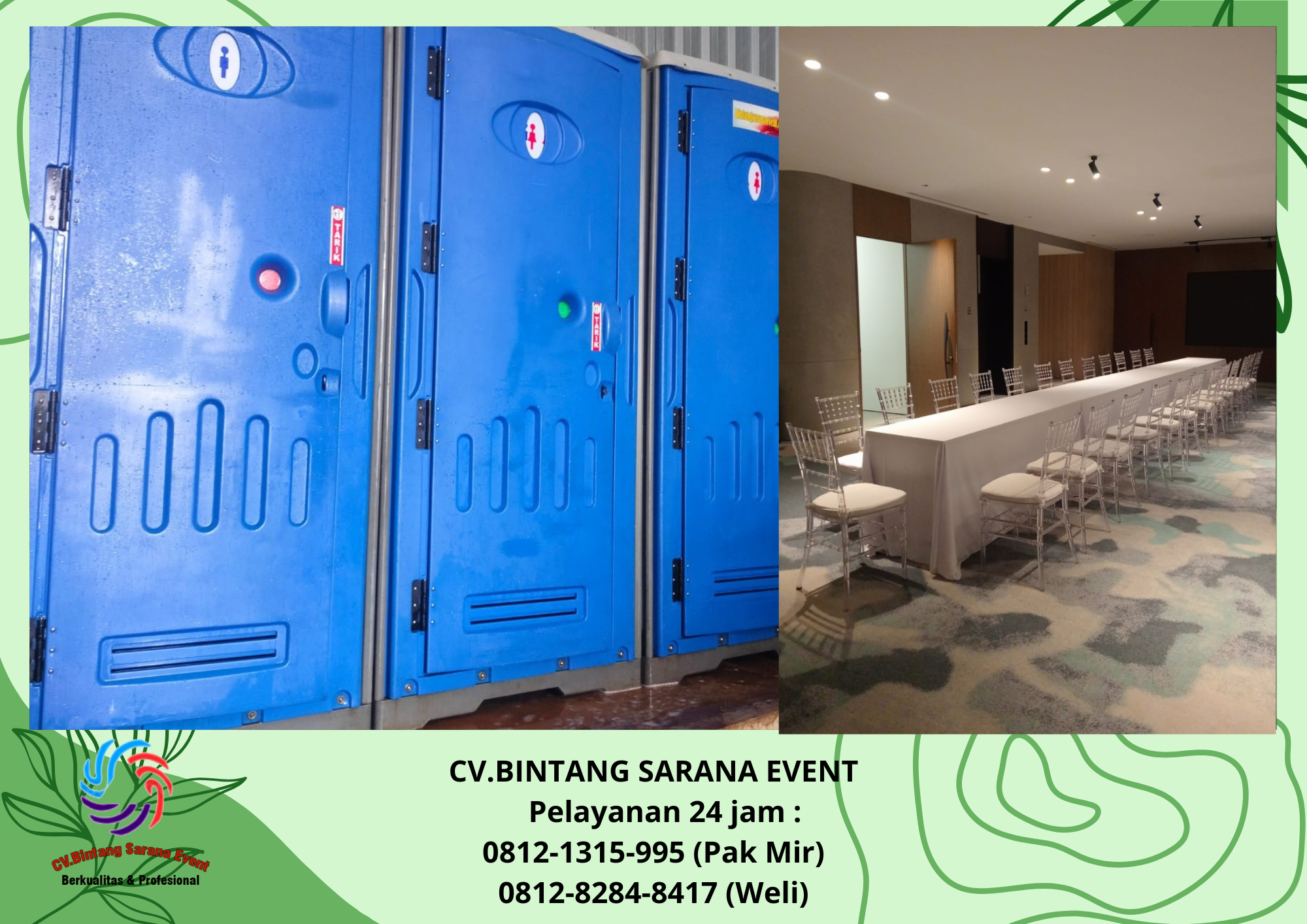 Rental Toilet Portable Dan Kursi Acrylic Meja Ibm Depok 08121315995