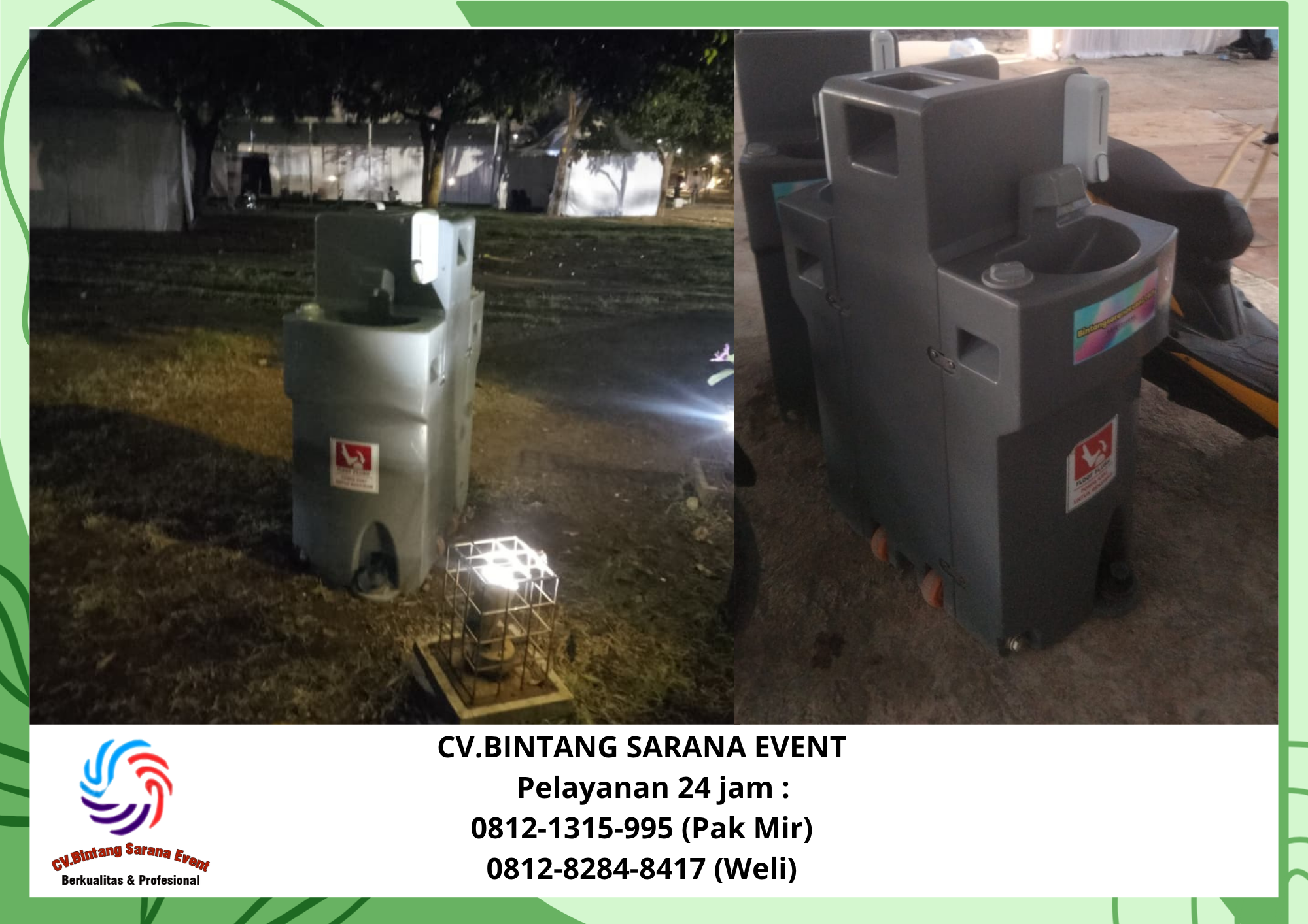 Rental Wastafel Portable Plastik HDPE Jakarta 0812-1315-995