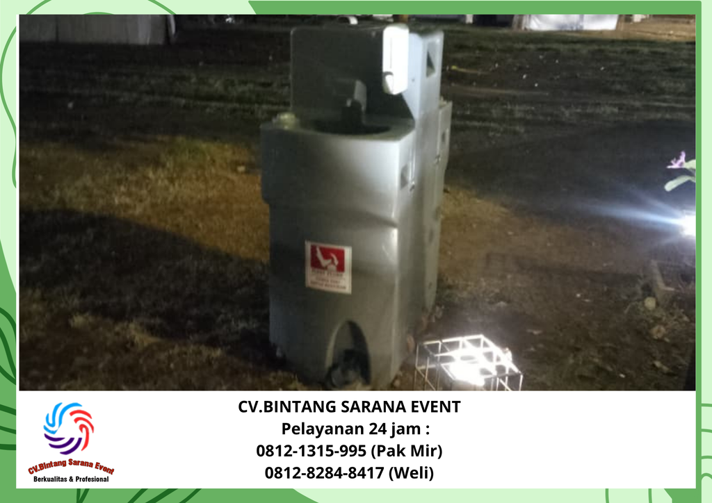Rental Wastafel Portable Plastik HDPE Jakarta 0812-1315-995
