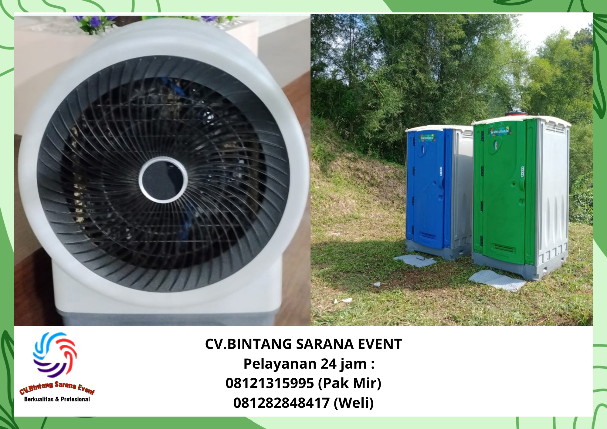 Sewa Air Cooler Bulat,Toilet Portable Jakarta