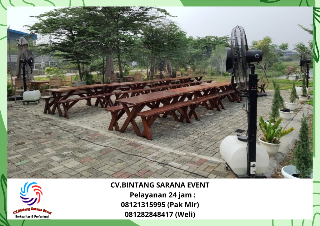 Sewa Meja Kursi Taman Dan Mistyfan Karawang Timur 