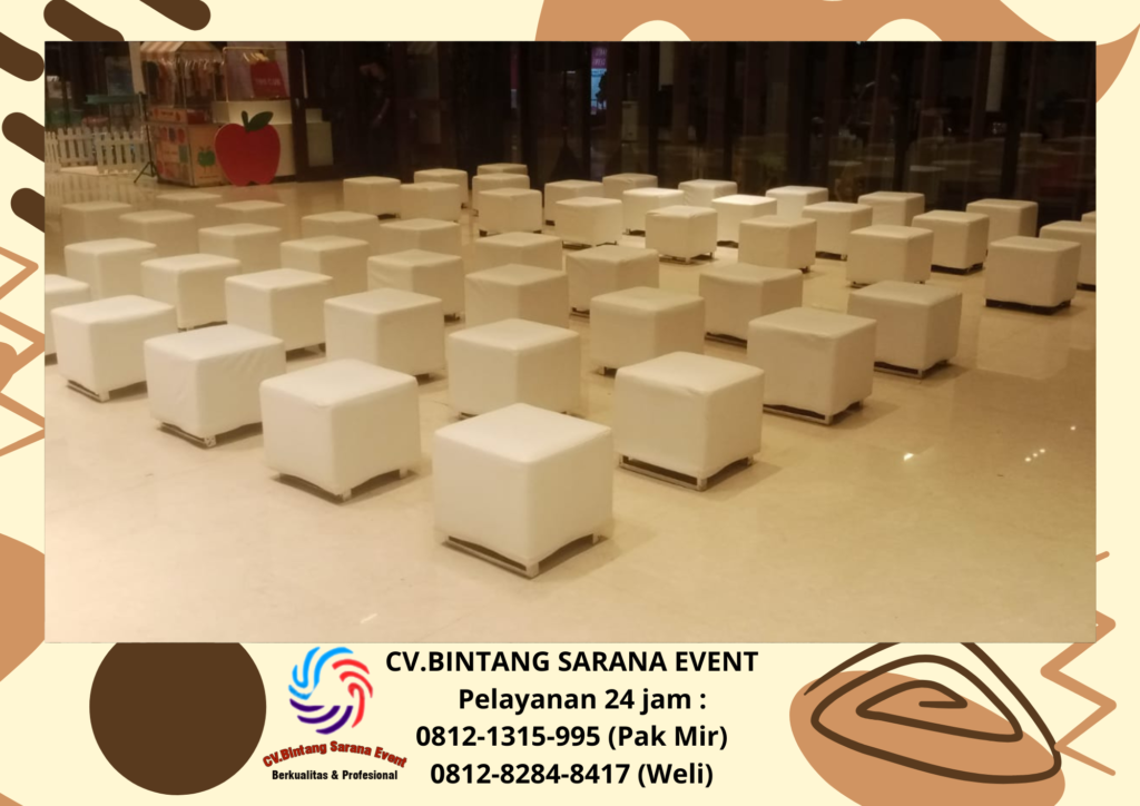 Sewa Sofa Puff Single Dan Tenda Kerucut Jakarta