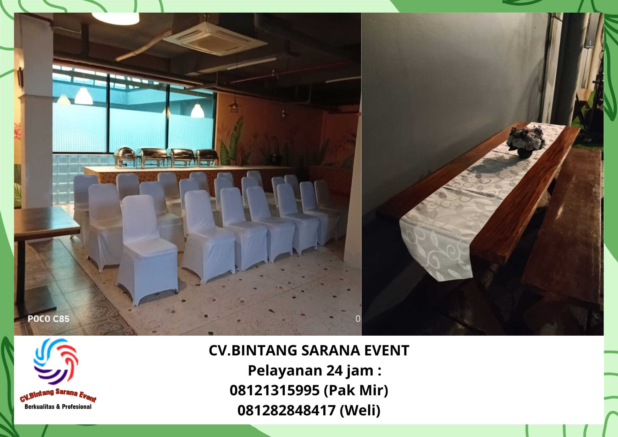 Sewa meja kursi taman Dan kursi futura cover putih tangerang